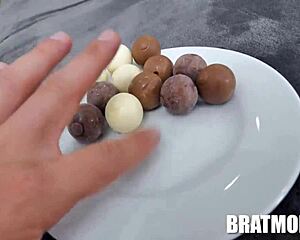 Isabel Love and Jay Romero enjoy stepson's cum and chocolates in reality hardcore scene.