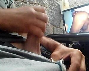 i'm stroking my cock in this solo masturbation session, feeling every sensation build up.