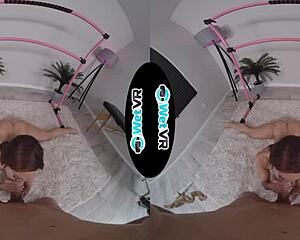 Sophia Sultry's daring VR performance: that includes extreme stretching and extreme oral pleasure