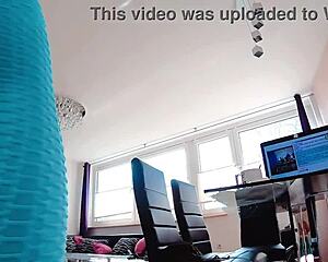 Curvy girl, cute and shows off her big booty in HD video