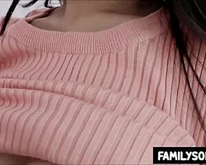 Big Tits Asian Banged Hard in Interracial Group Action