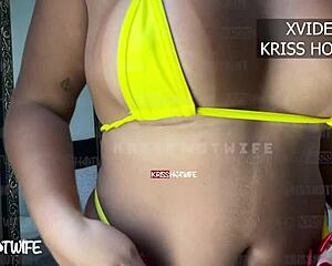 Attempt at a new micro bikini: A tantalizing solo showcase