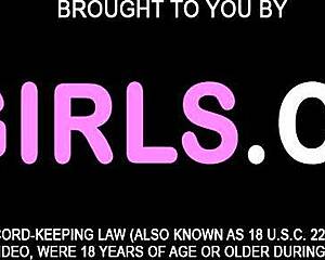 Petite brunette destiny 18+ plays with toys close up