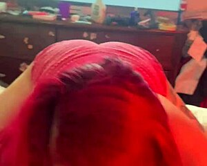 Amateur wife with wild handjob and face