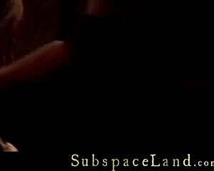 this romanian slut is spanking herself and sucking cock in dark bondage 😈