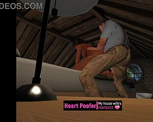 And the due rent in this cartoon sex scene