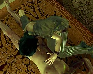 this sexy goth elf gives a wild handjob and blowjob in pov 3d porn