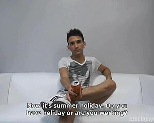 Is Lukas ready for Czech gay casting blowjob?