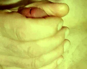 Mark indulges in suggestive solo cumshot