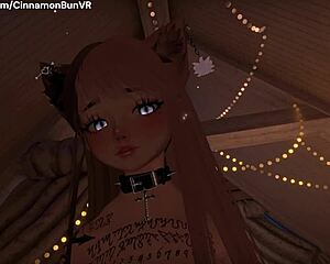 Submissive girl receives rough blowjob and deepthroat in VR