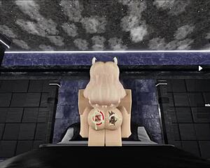 Blonde succubus says, 'I'm really enjoying this cat boy's dick.'