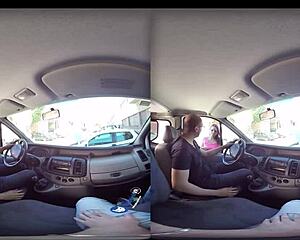 wild naughty van vr sex with brunette teen