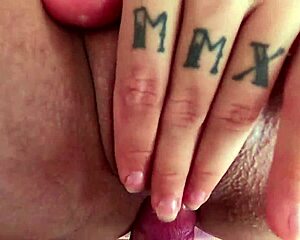 close up of fucking brunette slut ana rothbard's tight pussy