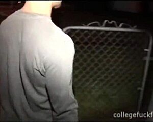 Young woman has a wild sex session at a college party