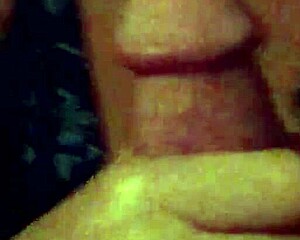 A sucking blowjob by a mature woman