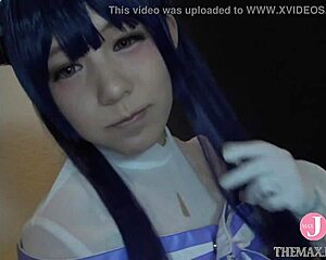 japanese idol cosplayer creampied hard in doggystyle action