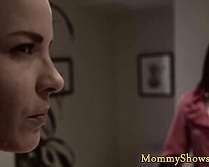 lesbo stepmom strapon fucks teen 18+ in threeway. milf fingering oral masturbation.