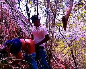 young sri lankan wife rides husband cowgirl in public outdoor sex