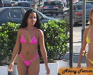 Amateur Brunette Exhibitionism On Rio Beach