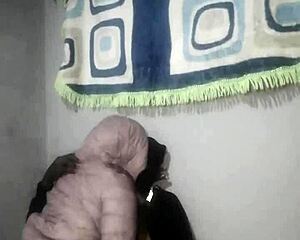 Ebony rides monster cock fast