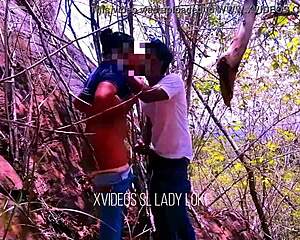 young sri lankan wife rides husband cowgirl in public outdoor sex
