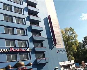 Hidden cam at brothels in Hornstraße, Köln, Germany, shot by European dude
