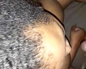 A facial cumshot on black beaut with big tits