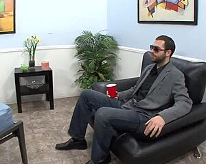 Hungry Kourtney fucks voyeur while getting facial.