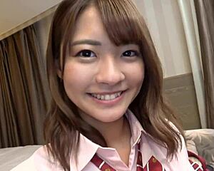 Himeki, an Asian teen from Kakuen-ichi gets a POV creampie and moans loud