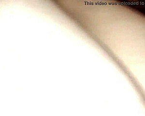 Passionate encounter between hairy couple in POV