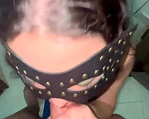 I give wet blowjob and get tits filled with cum