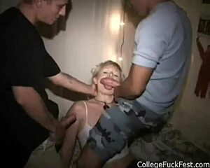 Hot Blonde Love Dick Threesome Freshman Fantasy!