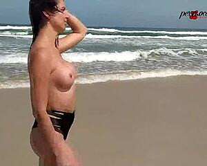 Walking nude on southern beaches after amazing sex!