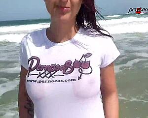 Walking nude on southern beaches after amazing sex!