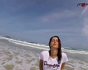 Walking nude on southern beaches after amazing sex!