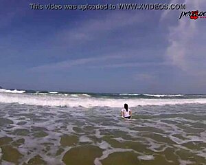 Walking nude on southern beaches after amazing sex!