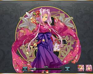 gif from makoi koi hime musou tenka touitsu den featuring sun quan in furisode