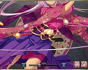 gif from makoi koi hime musou tenka touitsu den featuring sun quan in furisode