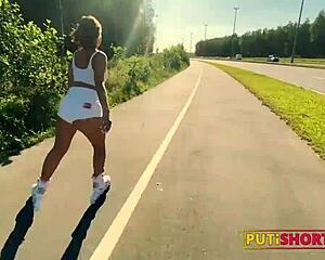 Perfect pawg ass fucked in roller skates