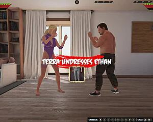 ethan vs terra naked in muff diving wrestling