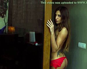 Talia Mint Riding A Dildo Wearing Stockings And High Heels