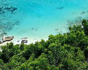 My Sandy Ass And Red Butt Plug At Paradise Beach!