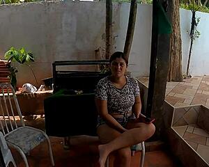 white guy watches latina party from afar