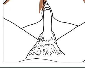 African couple fucks in drawing.