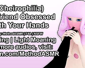 girlfriend obsessed with your hands, licking sucking moaning all over