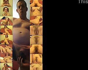 Masturbating to girlfriend's sexy naked body