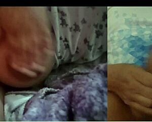 Another big tits hotwife begs to watch me jerk while she rubs herself 😍