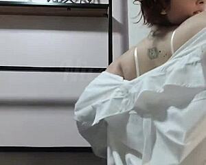 Is this latina wife teasing in lingerie?