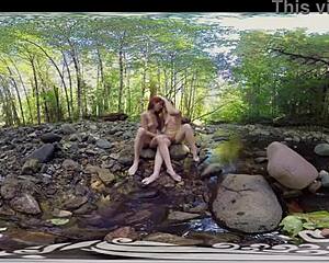 yanks amateurs ana molly and belle share lesbian kisses outdoors