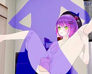 Erotic cartoon Yuzuki Choco and Towa Tokoyami's passionate encounter